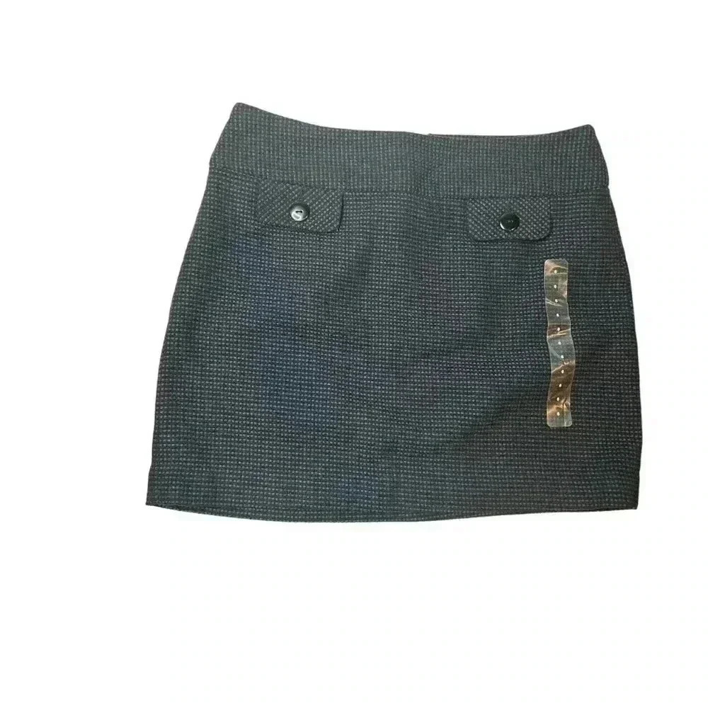 WOMEN’S GAP MINI SKIRT•PURPLISH BLUE AND BLACK•SIZE 6•NWT•